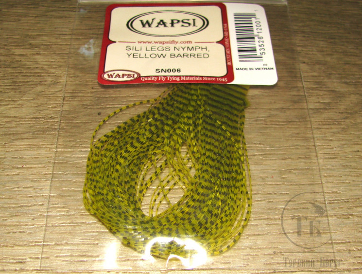 Силиконовые ножки Sili Legs Nymph Yellow Barred Wapsi
