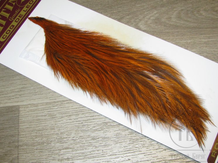  Скальп петуха 1/2 Whiting Coq De Leon cape Badger Orange Sunburst (светло оранжево рыжий)