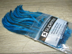 Attractor Neck Hackle Badger Silver Doc Blue Super Fly