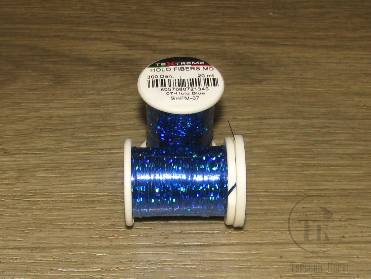 Плоский голографический люрекс 20 m. 300 den. Holo Fibers Md Holo Blue Textreme