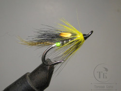 Муха лососевая на двойнике "Летняя Кольская" ( 17 ) Green Butt Yellow Var. Ahrex Bl. St. № 4
