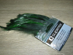 Attractor Neck Hackle Badger Green Super Fly