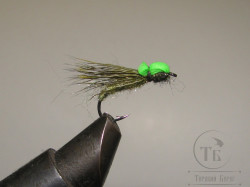 Муха Caddis Foam ( 23 ) Green кр. № 14