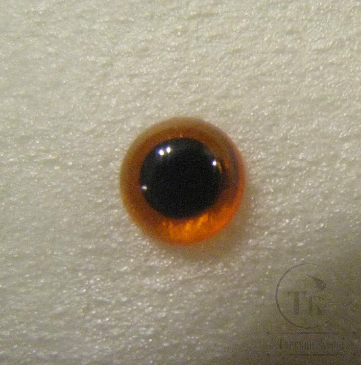 Глазки пластиковые ( на ножке ) D 6 Mustad ( 10 шт ) Orange