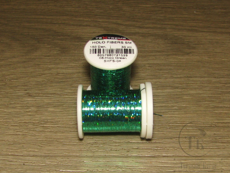 Плоский голографический люрекс 30 m. 150 den. Holo Fibers Sm Holo Green Textreme