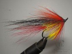 Муха лососевая на одинарном крючке ( 17 ) "Ayrshine Men" Kumho Salmon Black № 6