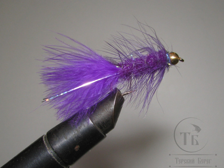 Муха Woolly Bugger Purple № 8