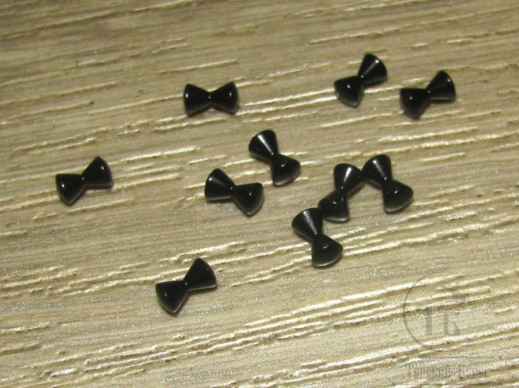Глазки гантельки латунные Black 4,0 mm 5/32 (уп 10 шт)