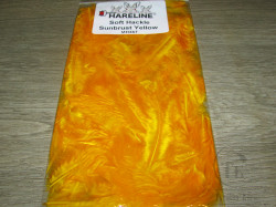Перо курицы и петуха отдельное Soft Hackle Sunburst Yellow Hareline