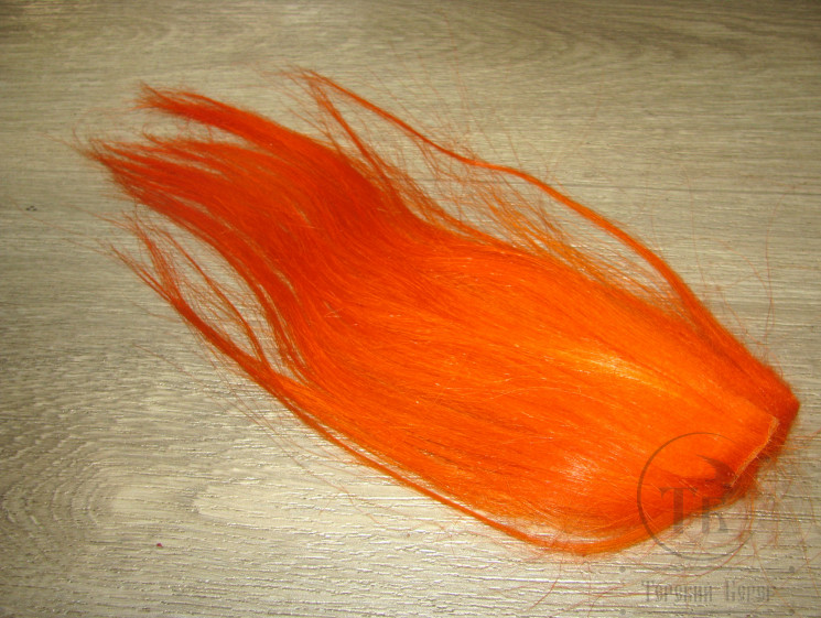 Мех козы Cashmere Goat Orange / оранжевый 17 - 20 см.