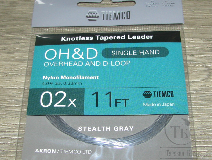 Конусный подлесок Akron OH&D Leader Single Hand 11FT 02X 0.33 mm Tiemco