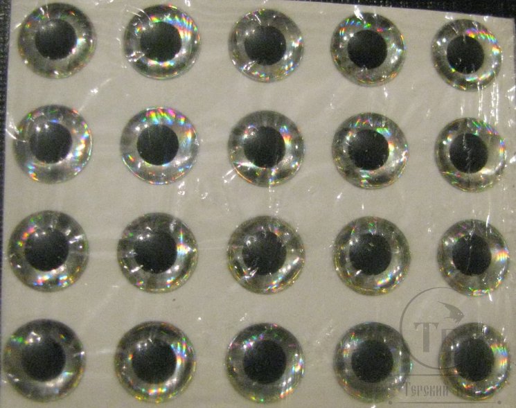 Глазки объемные D 7,0 Silver ( 20 шт )