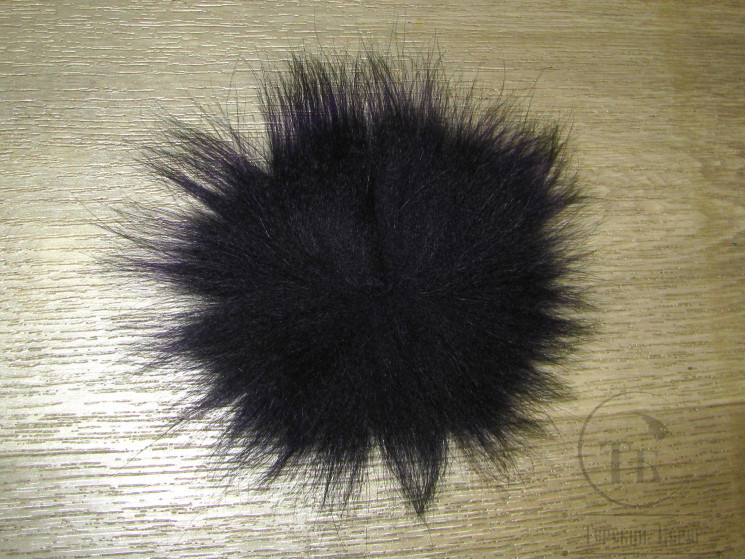 Хвост арктического песца темно фиолетовый XL / Dk. Purple XL Black Tips