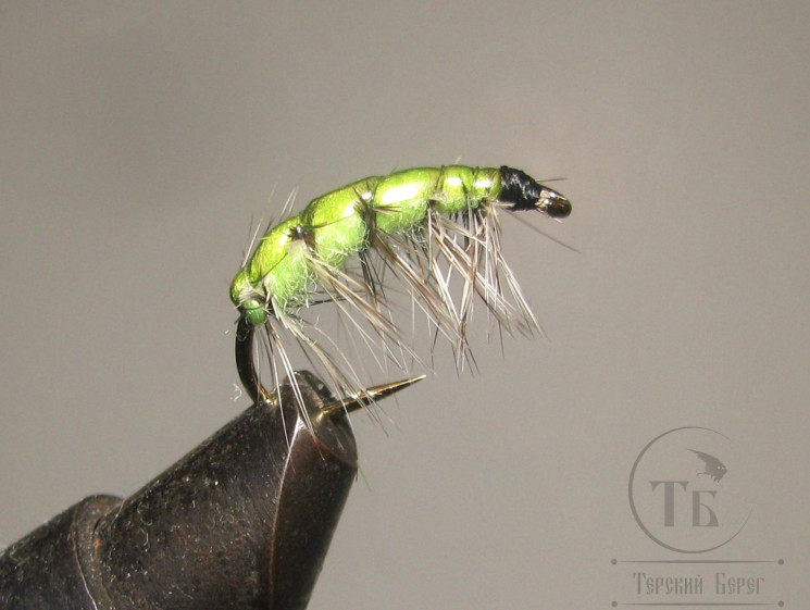 Муха Simple Scud ( 39 ) Бокоплав SSC ( Fl Chartreuse ) крючок Scud № 10