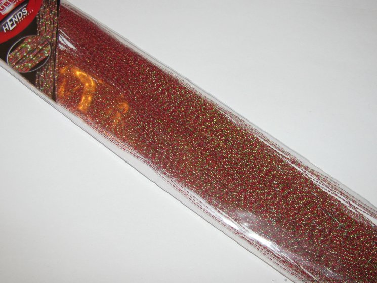 Крученый люрекс двухцветный Krystal Flash Doudle Red / Pearl KFD-801 Hends 