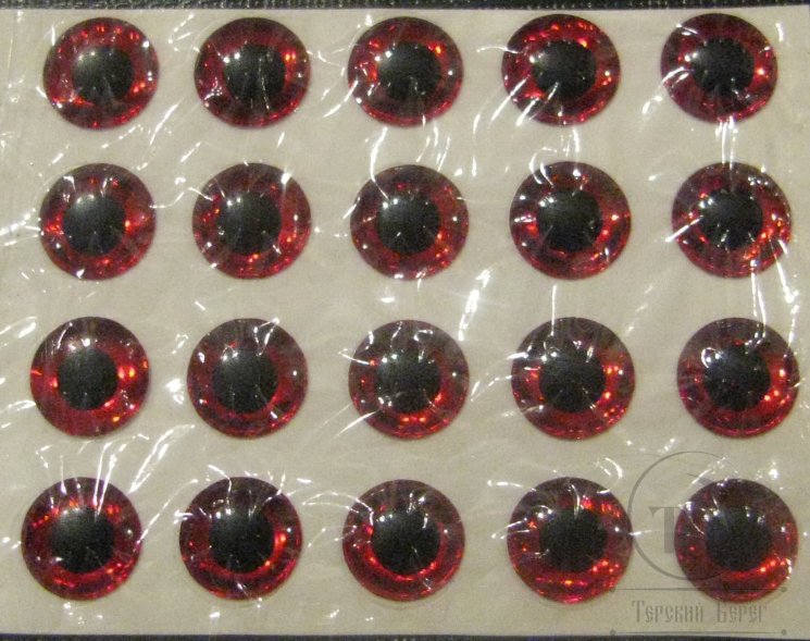 Глазки объемные D 7,0 Red ( 20 шт )
