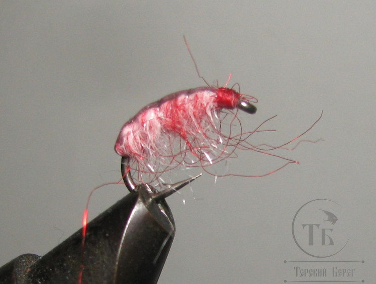 Муха Simple Scud ( 43 ) Бокоплав SSC ( Salmon Pink ) крючок Scud № 6