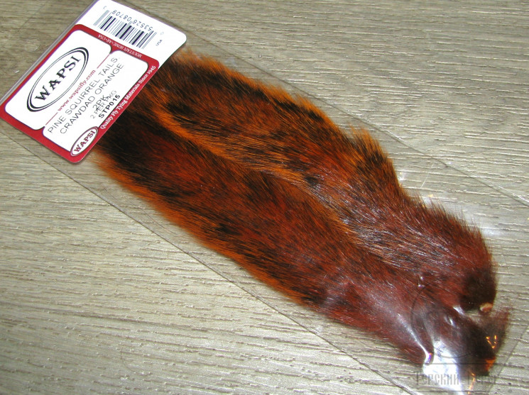 Хвост белки еловой Pine Squirrel Tail Crawdad Orange ( 2 шт ) Wapsi