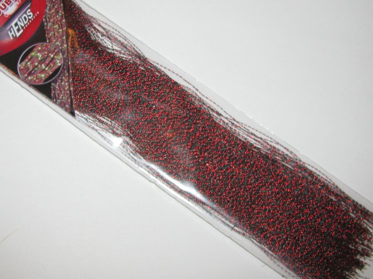 Крученый люрекс двухцветный Krystal Flash Doudle Red / Black KFD-830 Hends 