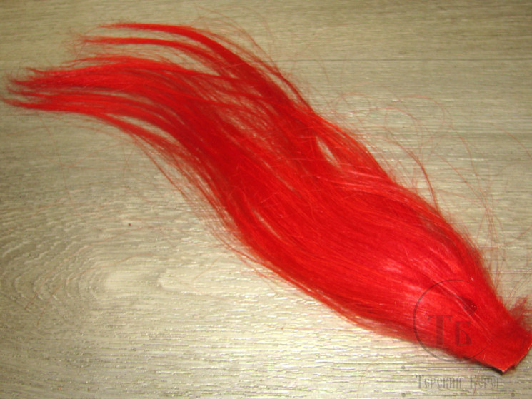 Мех козы Cashmere Goat Bright Red / ярко красный 17 - 20 см.