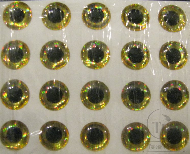 Глазки объемные D 7,0 Yellow ( 20 шт )