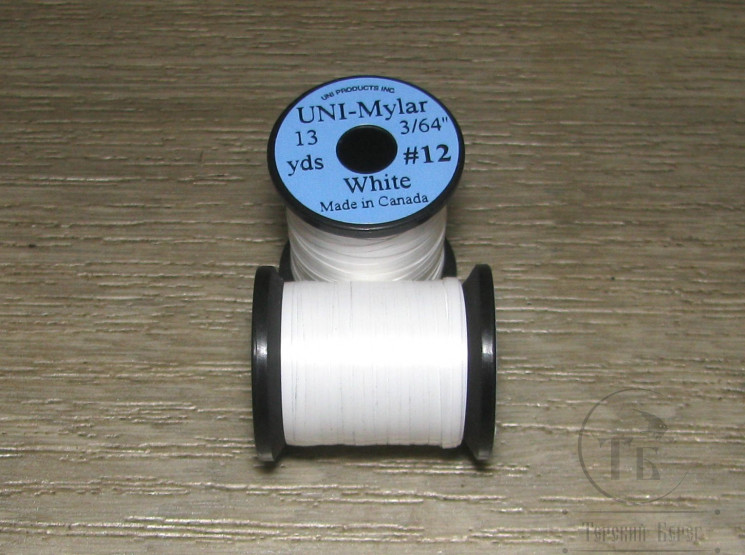 Плоский люрекс UNI Mylar 13 yds 3/64 # 12 White