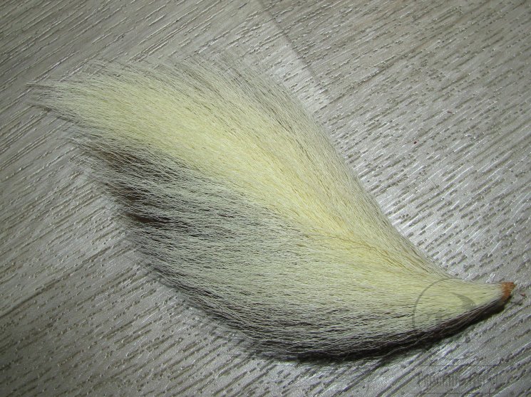 Кусок хвоста оленя кремовый  Bucktail pieces Cream Wapsi / Терский Берег