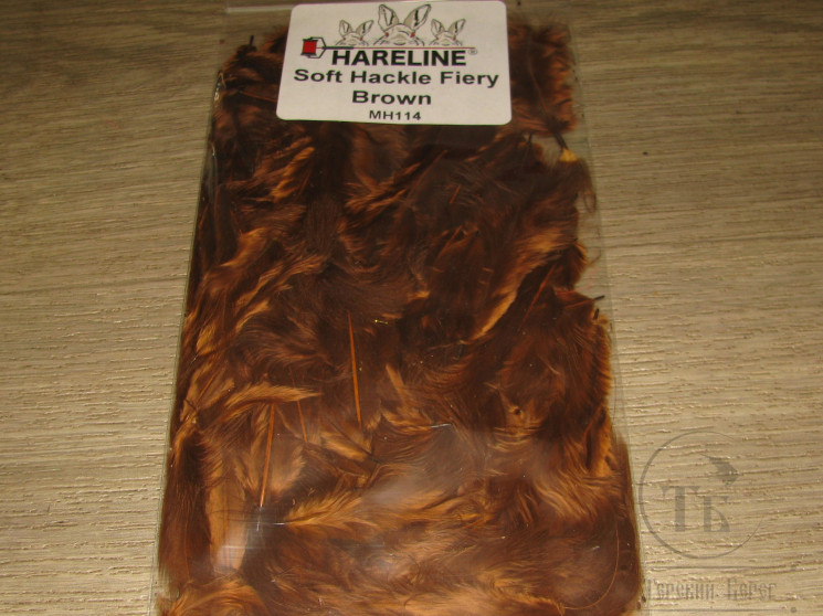 Перо курицы и петуха отдельное Soft Hackle Fiery Brown Hareline