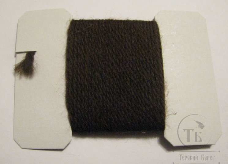 Трёхпрядная шерстяная нить ( 5 м )  3 ply yarn Brown