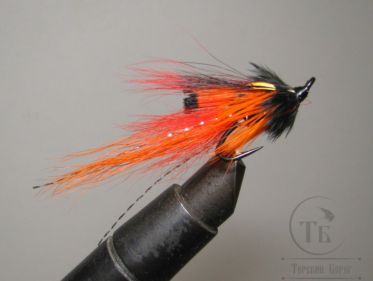 Лососёвая муха Shrimp ( 9 ) Hot Orange Cascade  Partridge HD Black № 8
