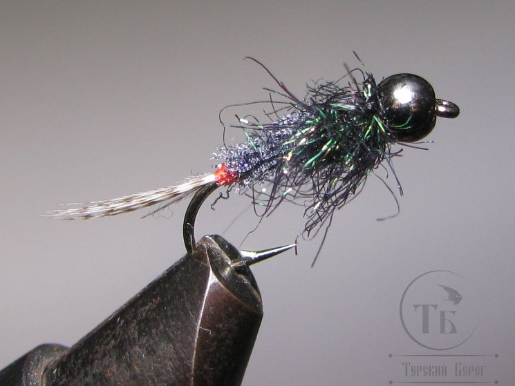Муха нимфа NN ( 55 ) BH Dark Gray ice nymph  № 10