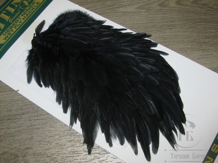 Курица седло Hebert Wet Fly Hen Saddle Black Whiting