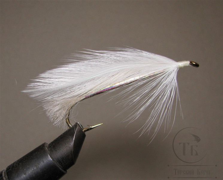 Муха жереховая ( 9 ) Вабик Pearl White Стример № 2