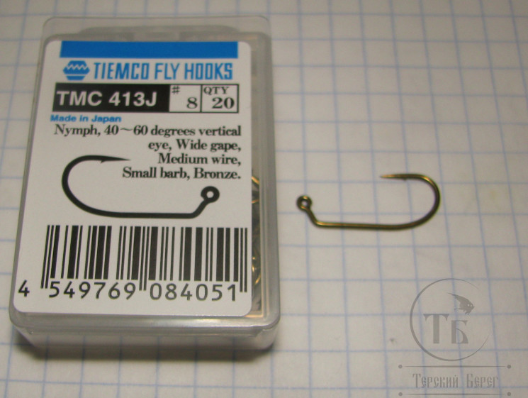Крючок джиговый TMC 413 J Bronze (10 шт/уп) № 8