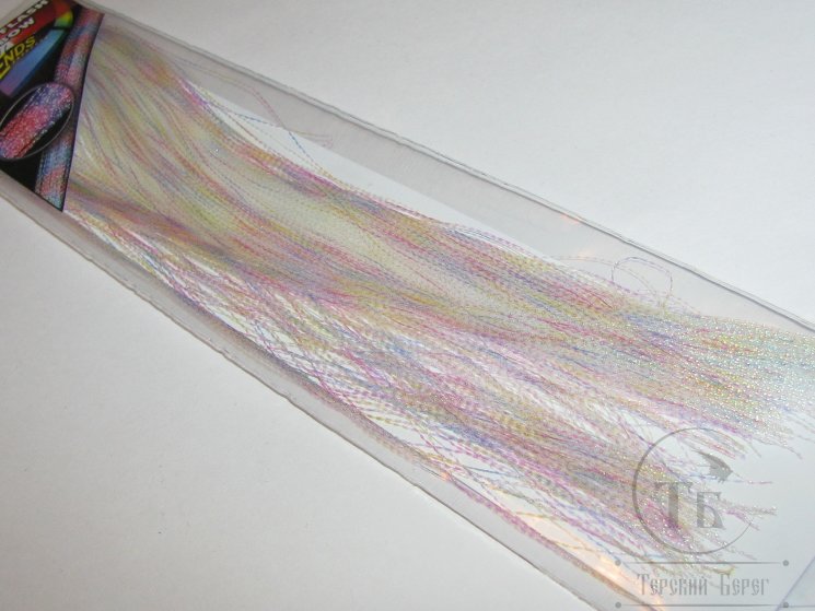 Крученый люрекс микс Krystal Flash Rainbow White KFR-01 Hends 