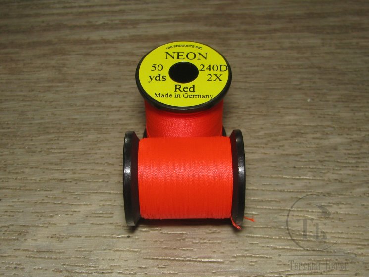 Mонтажная нить NEON 240d 2X 50yds Red UNI