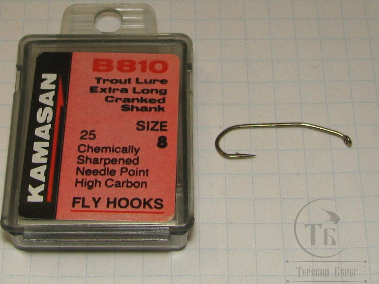 Крючки Kamasan B 810 Trout Extra Long № 8 ( 25 шт )
