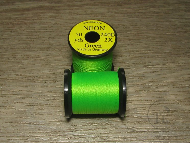 Mонтажная нить NEON 240d 2X 50yds Green UNI