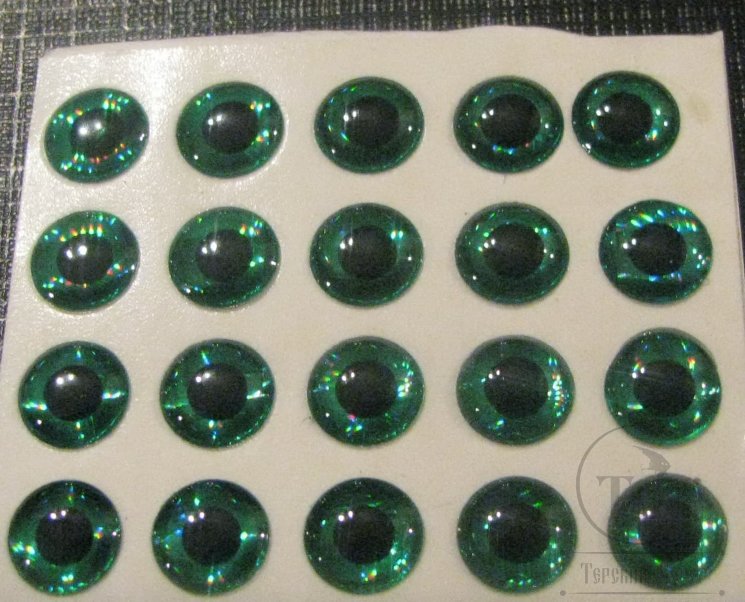 Глазки объемные D 9,0 Green ( 20 шт )