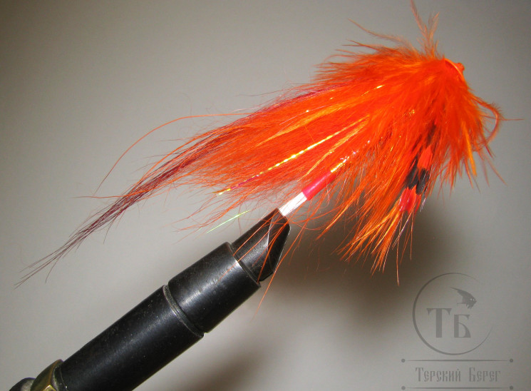Муха лососёвая Turbo Pl. FF ( 1 ) Orange Varzuga T 8,0 mm. 10 sm.