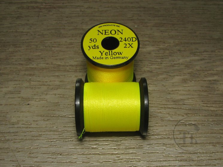 Mонтажная нить NEON 240d 2X 50yds Yellow UNI
