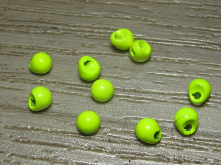Головки вольфрамовые со смещенным отверстием  Micro Jig Heads D 5.5 Fl Chartreuse