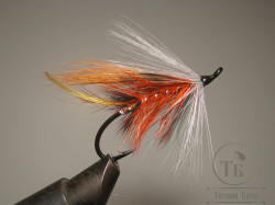 Муха лососевая на одинарном крючке ( 44 ) "Thunder Lighting" Kumho Salmon Black № 4