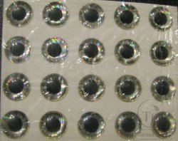 Глазки объемные D 9,0 Silver ( 20 шт )