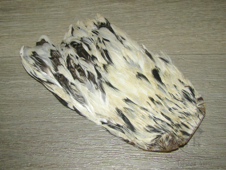 Скальп курицы Indian Hen Cape Black White Var. / Черно Белый Вариант