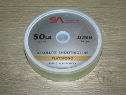 Раннинг Absolute Shooting Line 50 Lb Flat Mono 30 m. Optik Green Scientific Anglers