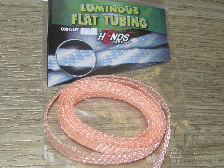 Светонакопительная плоская трубочка для тел мальков Luminous Flat Tubing №19 Pink Hends