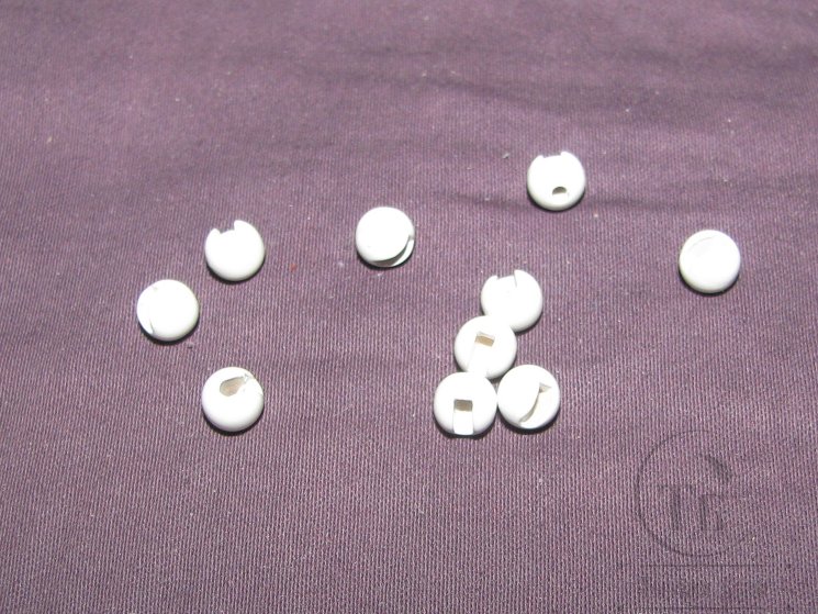 вольфрамовый шарик с прорезью D 4.6 pearl white  (10 шт)