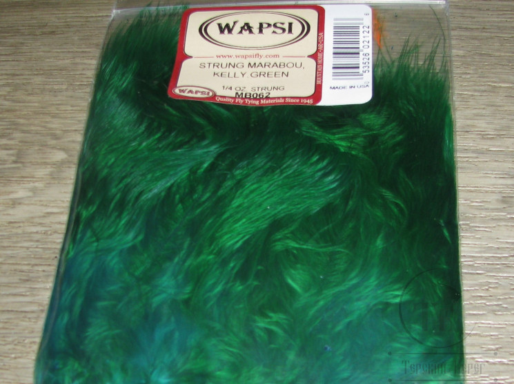 Мягкие пуховые перья Marabou Strung 1/4 OZ Kelly Green ( Metz , Wapsi )