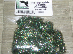 Кактусовая синель Holographic Cactus Chenille Peacock Hareline